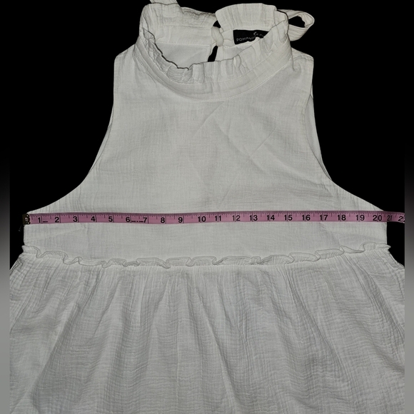 Tuckernuck Pomander Place Morgan White Ruffle Tiered Dress Cotton Lined Sz XL - Picture 11 of 15
